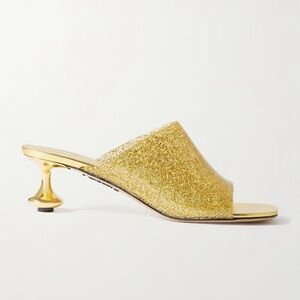 LOEWE Toy Glitter Sandals Gold Size 38/ US 8